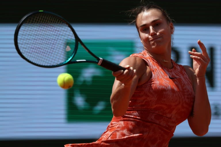 'Heartbroken': Aryna Sabalenka in action at the French Open last month (Emmanuel Dunand)