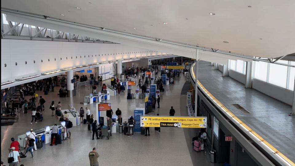 Terminal 5 departures hall at JFK.