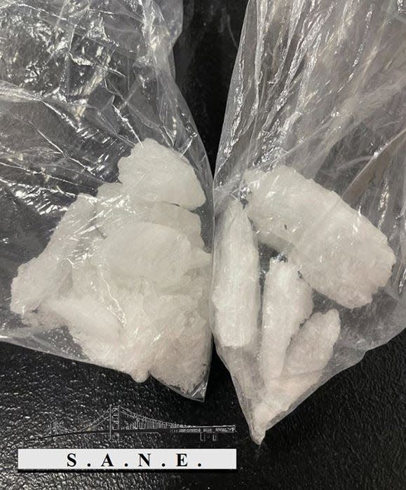 Detectives discovered approximately one ounce of methamphetamine, suspected fentanyl, suspected cocaine, clonazepam, gabapentin as well as digital scales and packaging materials during a search of a Boyne City residence on March 23.