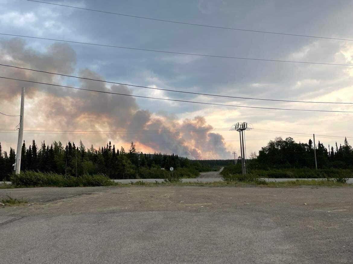 Residents and visitors of Churchill Falls have been advised to travel east to Happy Valley-Goose Bay as wildfires are travelling closer to the town. 