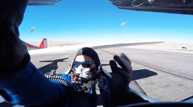 Pilot almost decapitated by plane wing smashing into cockpit