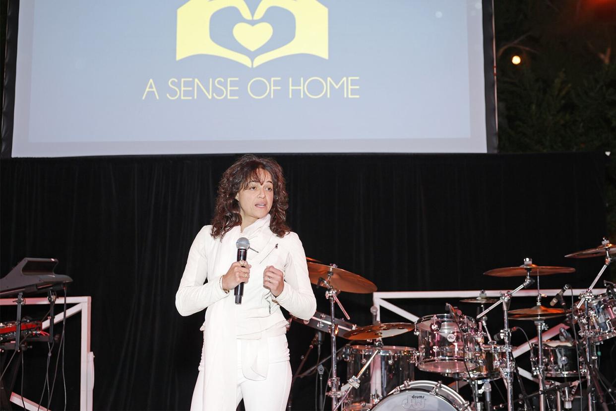 BEVERLY HILLS, CALIFORNIA - NOVEMBER 17: Michelle Rodriguez speaks onstage during the A Sense of Home 2022 Gala at Private Residence on November 17, 2022 in Beverly Hills, California. (Photo by Stefanie Keenan/Getty Images for A Sense of Home)