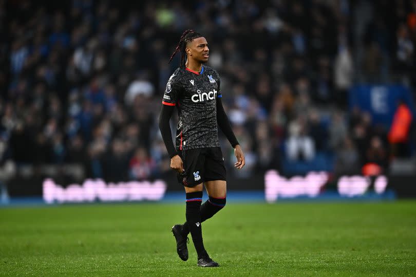 Michael Olise of Crystal Palace during the Premier League match between Brighton & Hove Albion and Crystal Palace at American Express Community Stadium on February 3, 2024 in Brighton, United Kingdom.