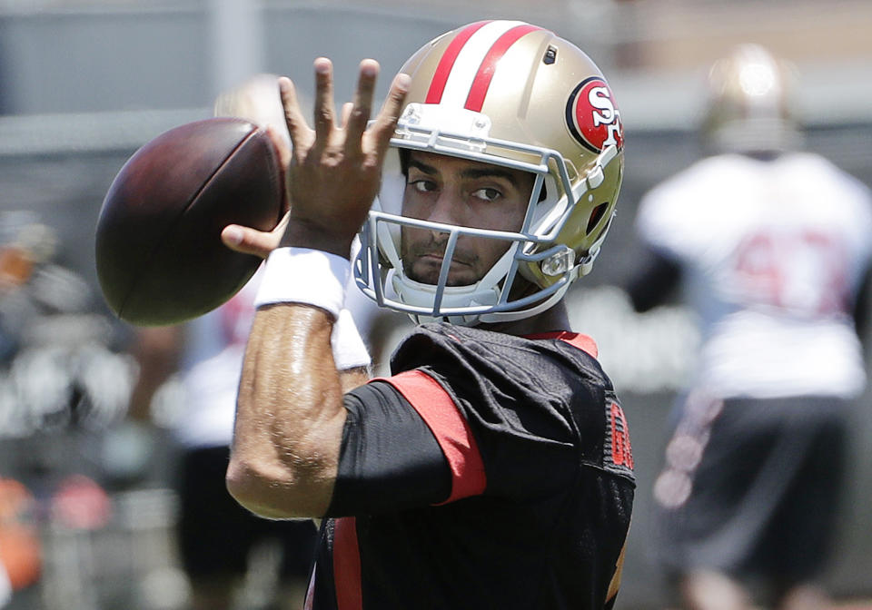 San Francisco 49ers quarterback Jimmy Garoppolo . (AP Photo/Jeff Chiu, File)