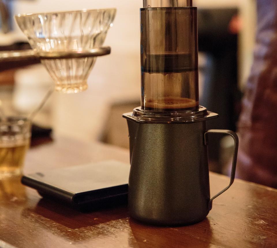 AeroPress on counter