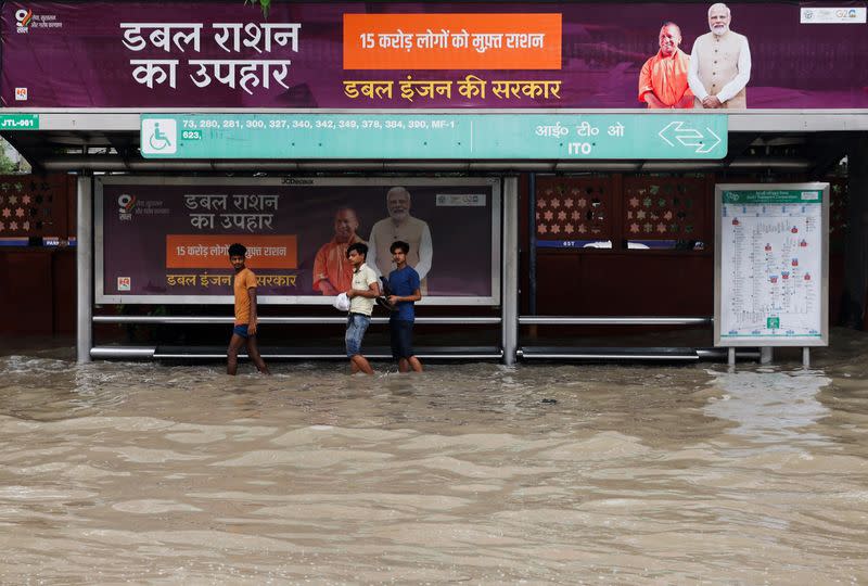 Aftermath of monsoon rains in New Delhi