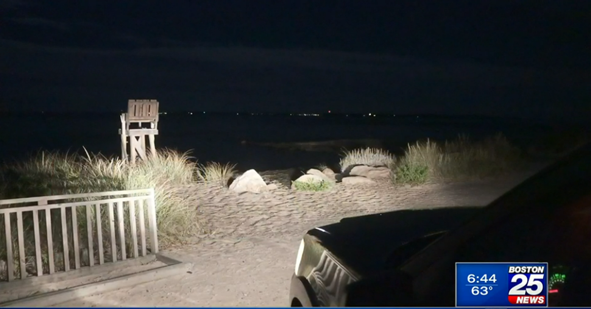 The Coast Guard was searching for two swimmers who went missing after jumping from the iconic ‘Jaws’ bridge in Martha’s Vineyard, a Massachusetts island located just south of Cape Cod (Boston 25 News/video screengrab)