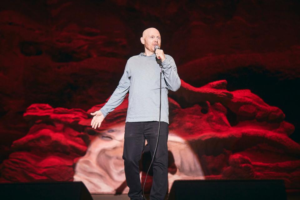 Comedian Bill Burr performs during his Netflix comedy special "Bill Burr: Live at Red Rocks" which was filmed in 2022.