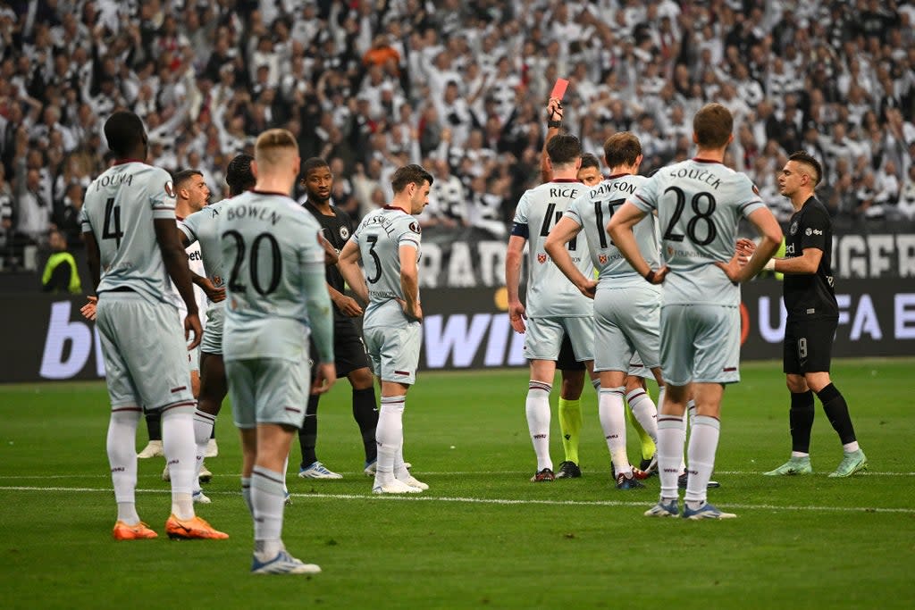 West Ham  are looking to overturn a one-goal deficit in Frankfurt  (Getty Images)