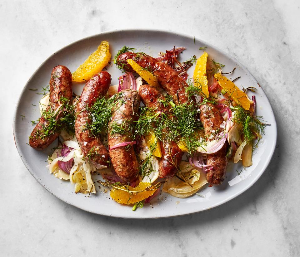 Roast Sausage and Fennel with Orange