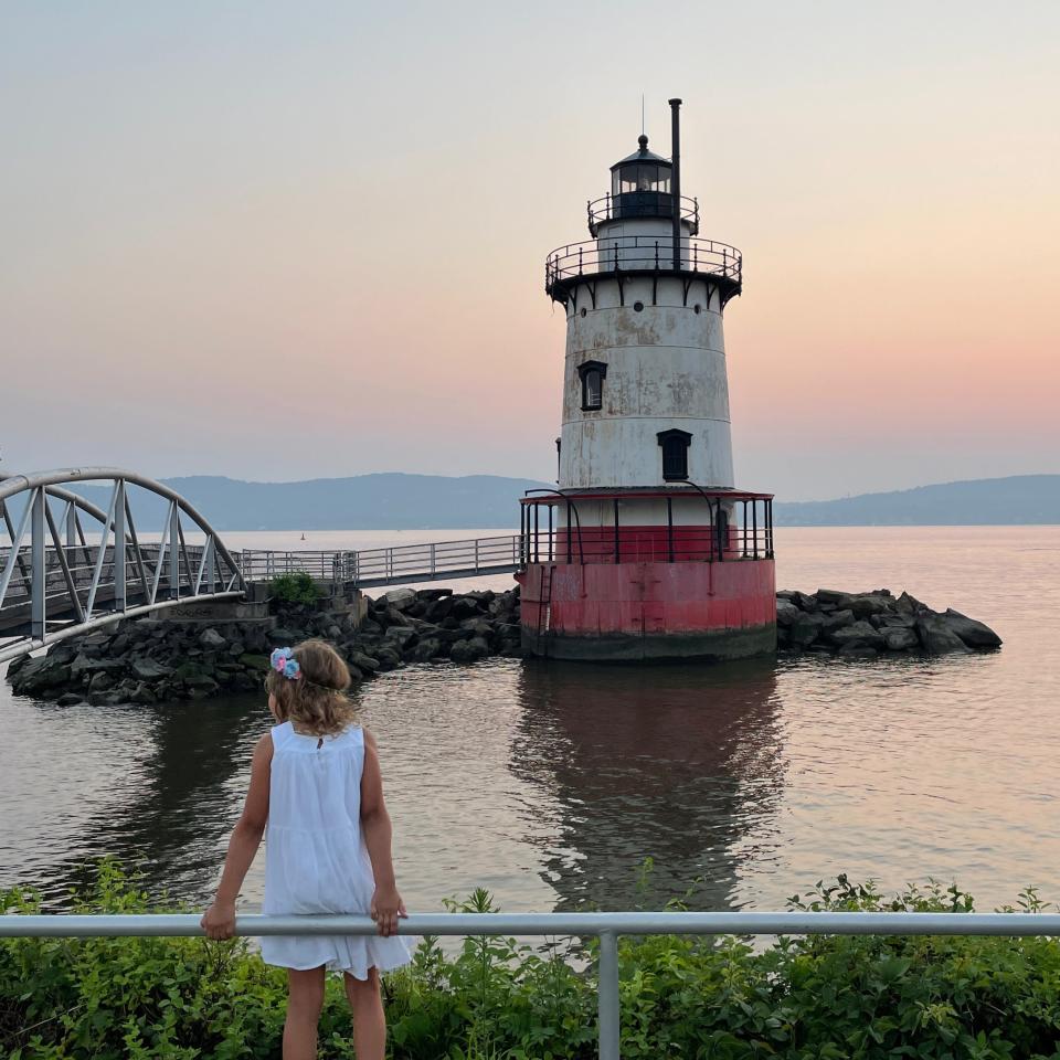 Sunset at the Sleepy Hollow Lighthouse.