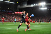 <p>À la pause, Liverpool mène 2-1 face au Paris Saint-Germain. Daniel Sturridge, James Milner et Thomas Meunier sont les buteurs de la première période. (crédit Getty) </p>