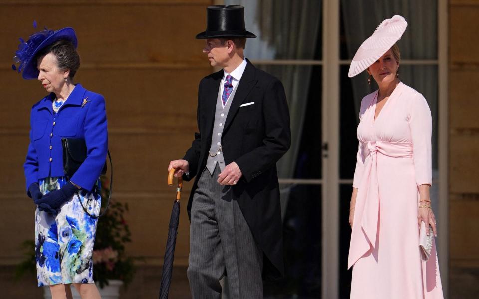 Princess Anne, Princess Royal, Prince Edward, Duke of Edinburgh and Sophie, Duchess of Edinburgh attend the Buckingham Palace garden party