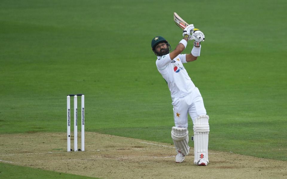 Mohammad Rizwan slogging - GETTY