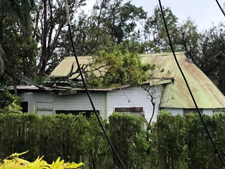 The aftermath of cyclone Gita is seen in Nuku'alofa, Tonga, February 13, 2018 in this picture obtained from social media. Facebook Noazky Langi/via REUTERS THIS IMAGE HAS BEEN SUPPLIED BY A THIRD PARTY. MANDATORY CREDIT. NO RESALES. NO ARCHIVES