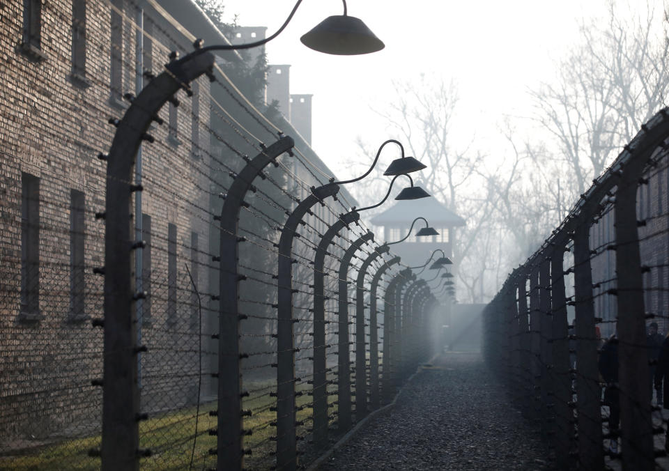 The site of the former Nazi German concentration and extermination camp Auschwitz is pictured during a ceremony marking the 75th anniversary of the liberation of the camp and International Holocaust Victims Remembrance Day, in Oswiecim, Poland, January 27, 2020. REUTERS/Kacper Pempel