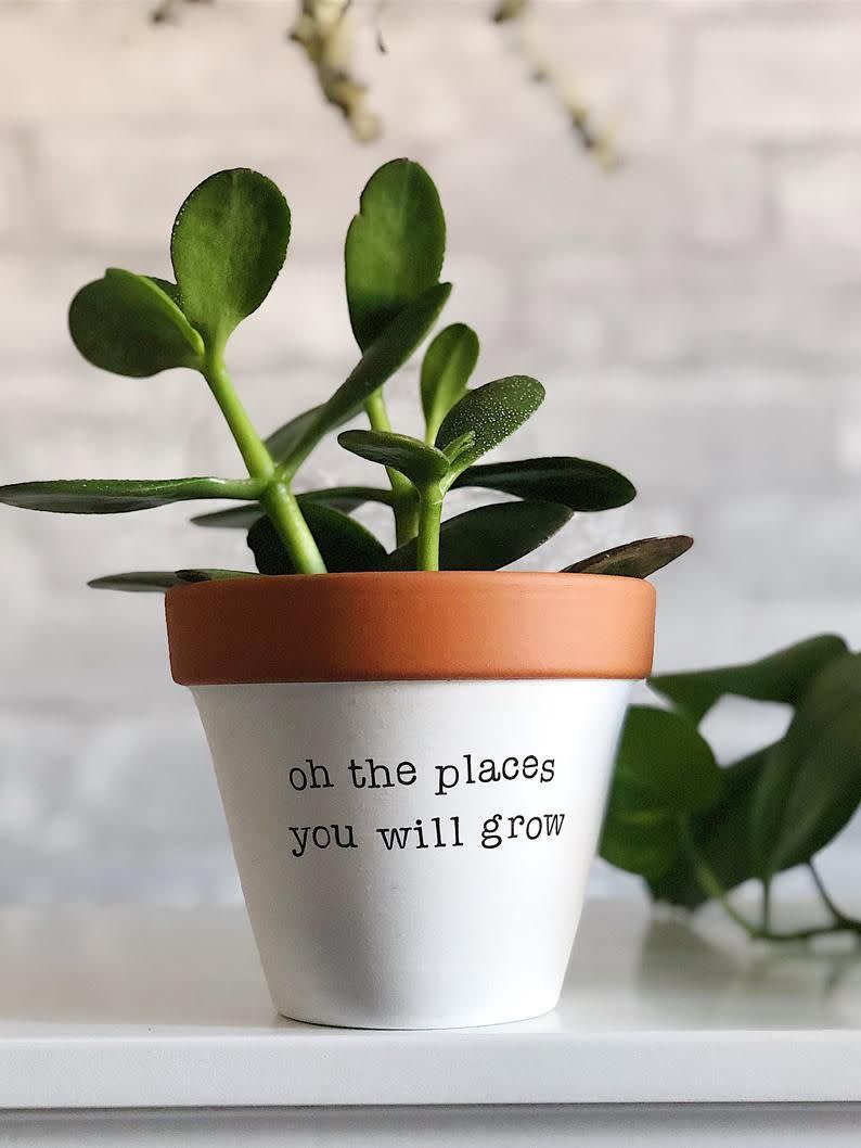 'Oh the Places You Will Grow' Planter