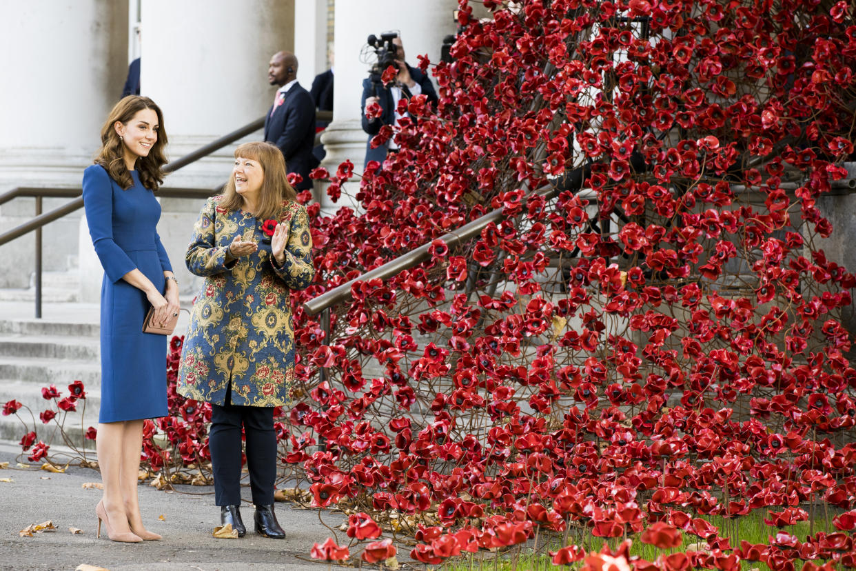 Kate looks at the Weeping Window installation at the Imperial War Museum (Getty)