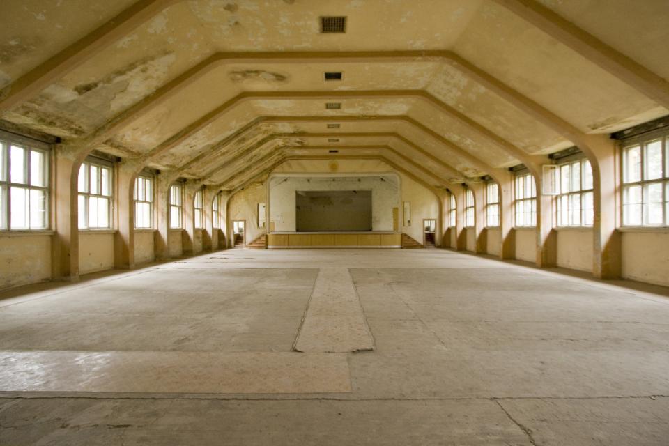 Deserted houses for the athletes in the former Olympic Village.