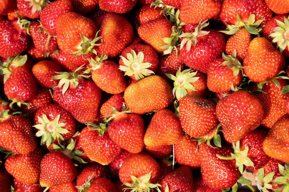 Strawberries top the list of the Environmental Working Group's list of fruits and vegetables with the most pesticides.