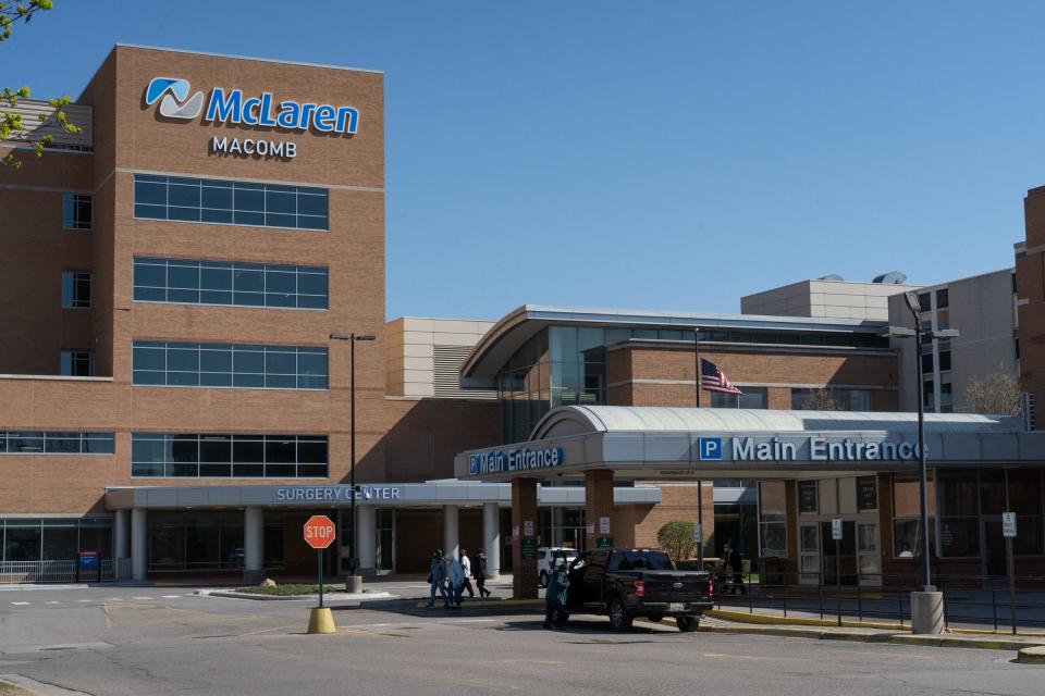 McLaren Macomb Hospital in Mt. Clemens on Friday, April 9, 2021. 