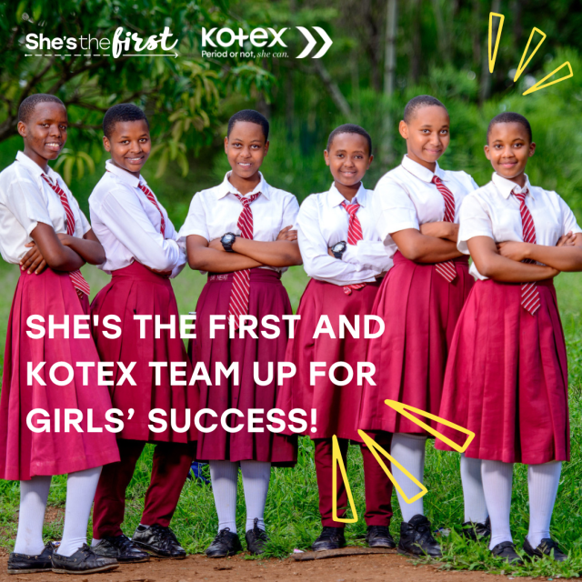 Kotex(R), She's the First Announce Partnership to Champion Women and Girls