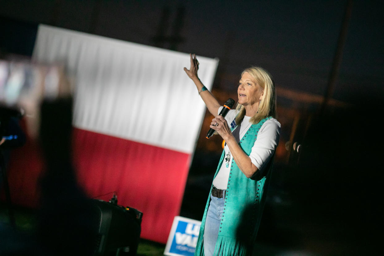 Sharon Hirsch campaigns in Texas in 2018.&nbsp; (Photo: ADAM SCHULTZ)