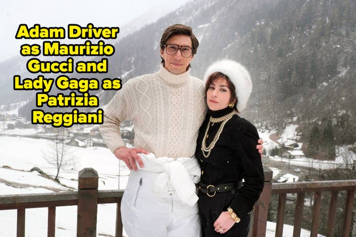 Adam Driver as Maurizio Gucci and Lady Gaga as Patrizia Reggiani