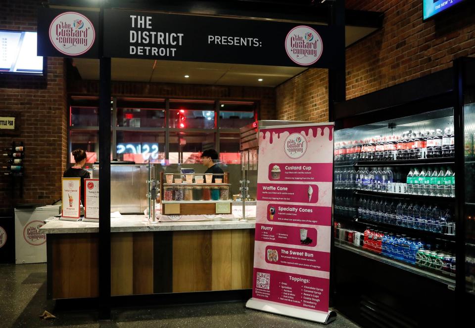 Custard Co. stand before a Red Wings game at Little Caesars Arena in Detroit on Wednesday, March 8, 2023.