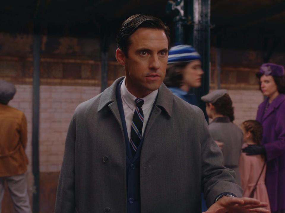 Milo Ventimiglia as "Handsome Man" in "The Marvelous Mrs Maisel" season five.