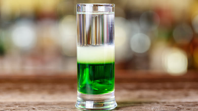 shot glass of midori