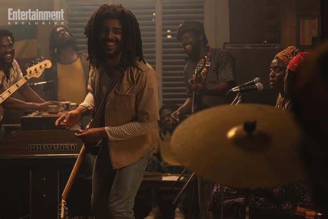 <p>Chiabella James/Paramount</p> Kingsley Ben-Adir as Bob Marley in 'Bob Marley: One Love'