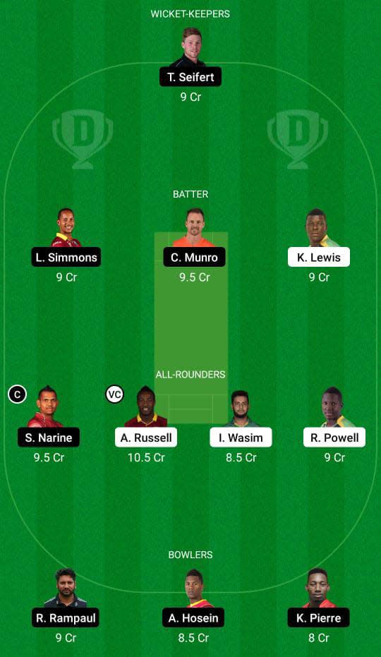 JAM vs TKR Dream11 Prediction Fantasy Cricket Tips Dream11 Team Hero CPL T20 