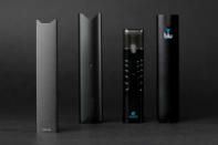 An electronic cigarette device made by JUUL (L) is shown next to other similar devices (R to L) Myblu, Suorin ishare and Vuse Alto in this photo illustration taken September 20, 2018. REUTERS/Mike Blake/Illustration