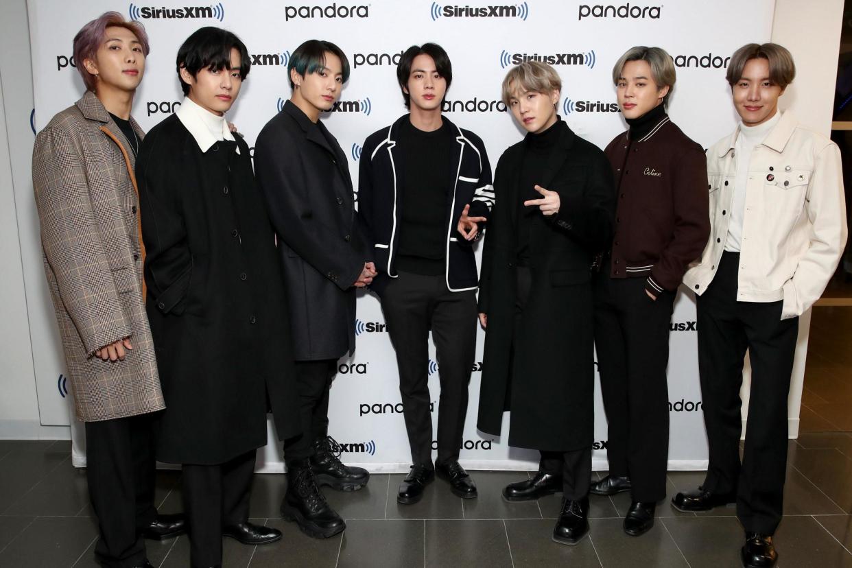 BTS visit the SiriusXM studios on 21 February 2020 in New York City: Cindy Ord/Getty Images for SiriusXM