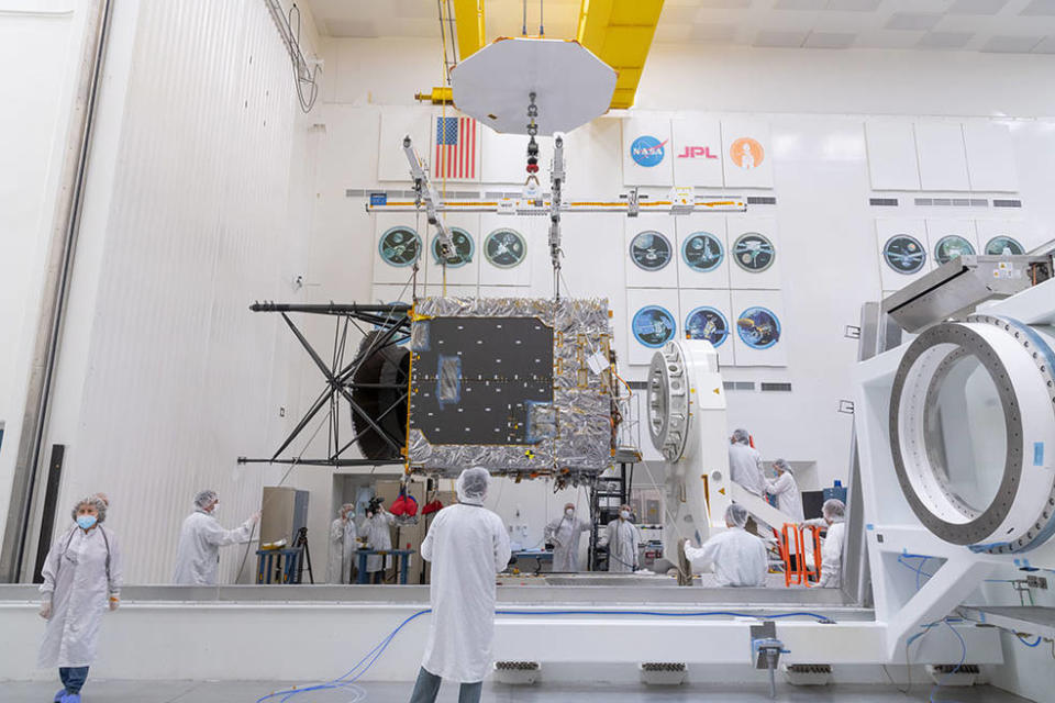 The Solar Electric Propulsion (SEP) Chassis, a main component of NASA’s Psyche spacecraft was delivered to JPL, where assembly, test, and launch operations are underway.NASA/JPL-Caltech