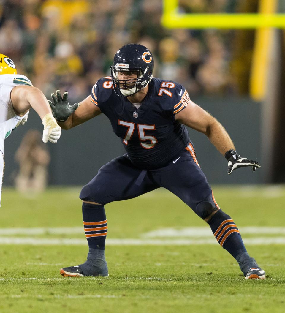 Kyle Long spent his first seven NFL seasons with the Bears.