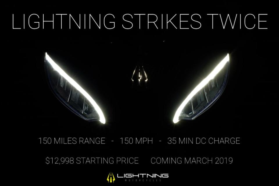 Ad for Lightning Strike electric motorcycle