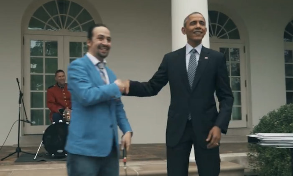 Former president contributed to Lin-Manuel Miranda's "One Last Time (44 Remix)".