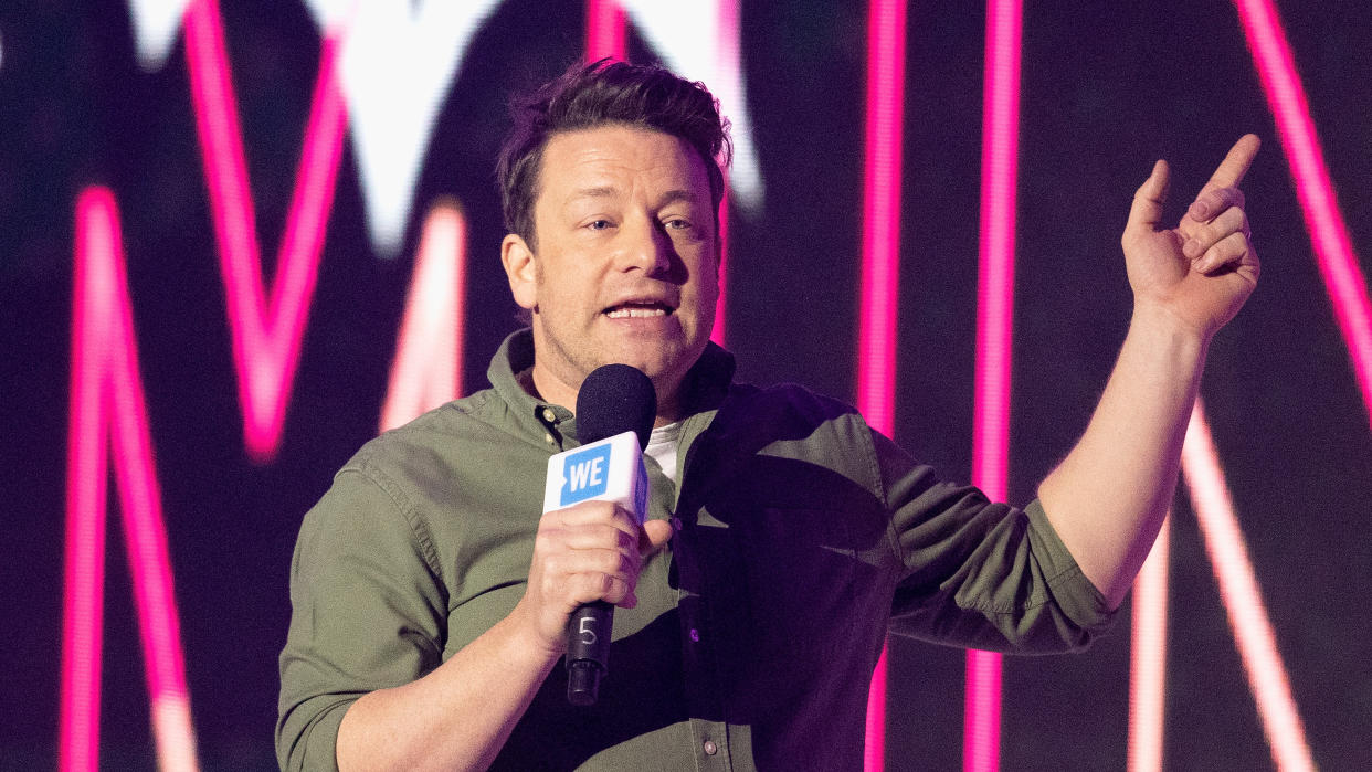 Jamie Oliver was the face of the campaign which led to turkey twizzlers being removed from school lunch menus. (Jo Hale/Redferns)
