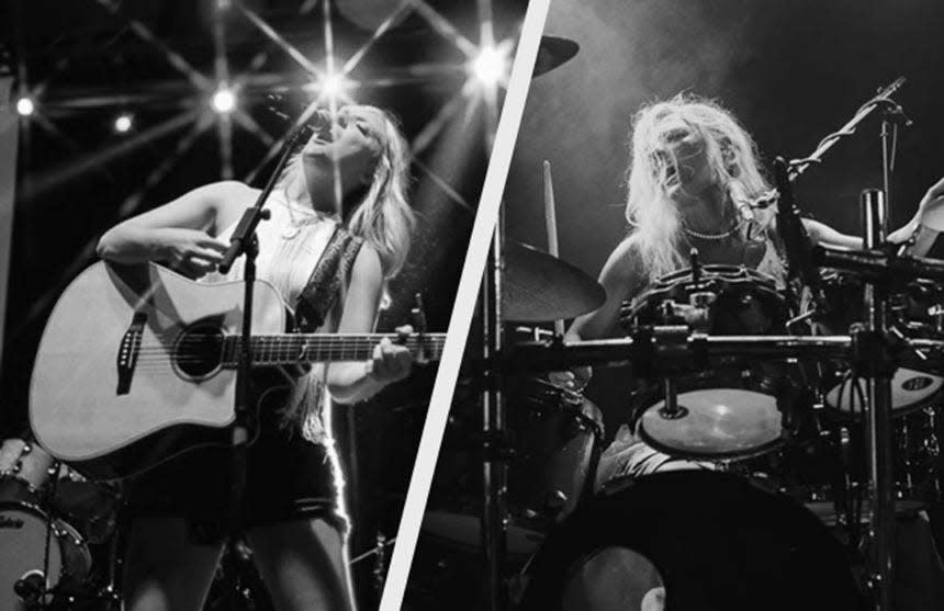 American Blonde -- Nata Morris, left, lead guitarist and vocalist, and Tinka Morris, right, percussionist and alternative vocalist -- will perform for the first time in St. Augustine with two shows in October.