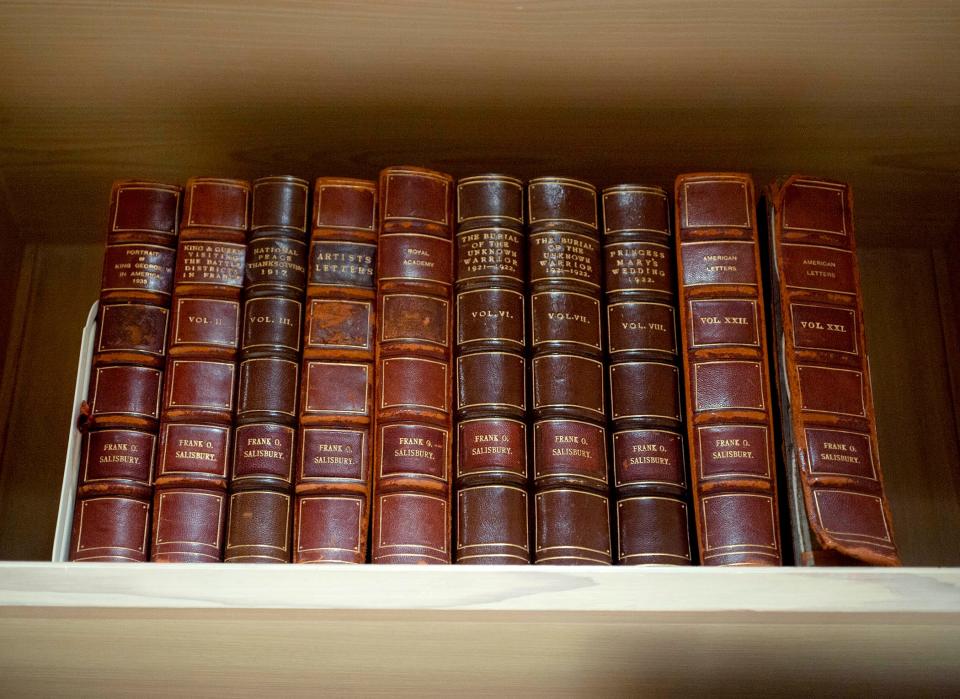 A climate controlled locked room houses a collection Frank O. Salisbury books at Society of the Four Arts King Library September 9, 2022 in Palm Beach. 