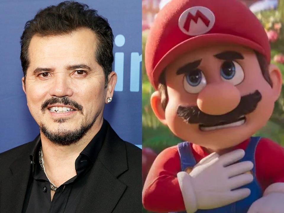 John Leguizamo and Chris Pratt as Mario in "The Super Mario Bros. Movie."