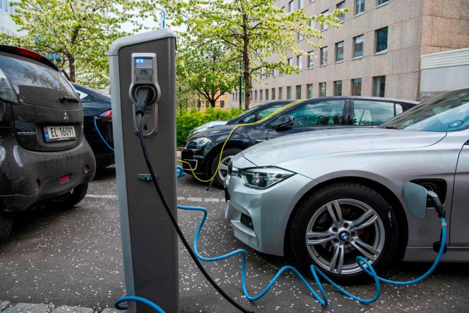 In 2020, Norway became the first country in the world where electric cars accounted for more than 50 percent of new cars registered (AFP via Getty Images)