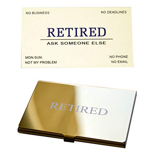 Retired Funny Business Cards with Case (Amazon / Amazon)