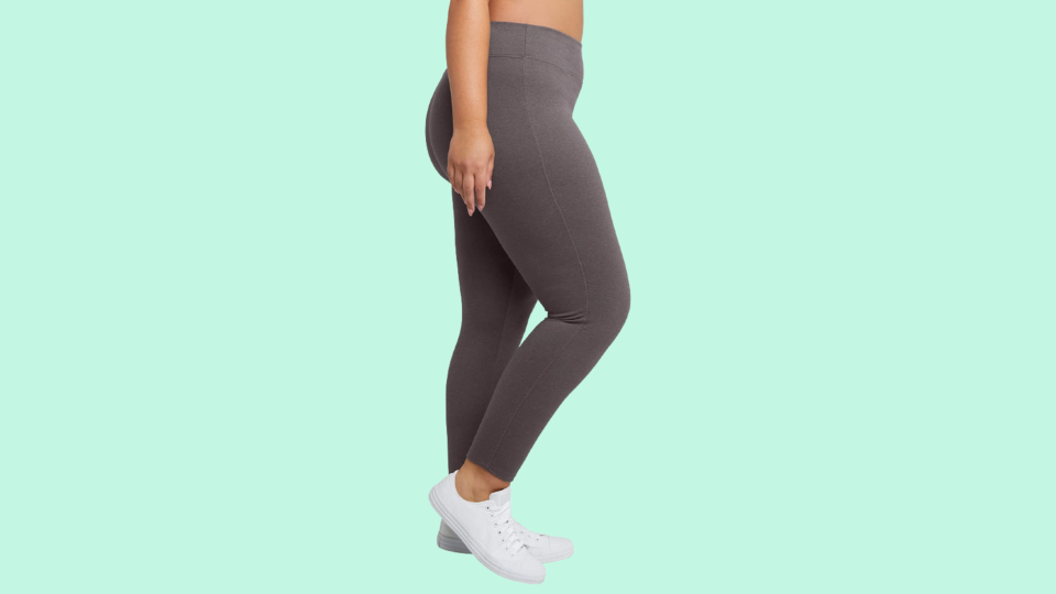 Headed to your weekly yoga class? Stay comfy and covered in these jersey leggings.