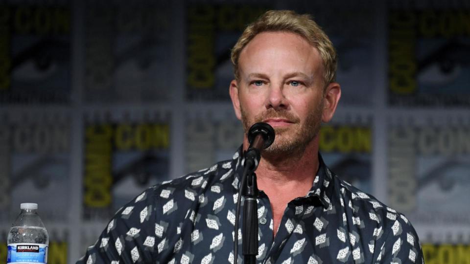 PHOTO: Ian Ziering speaks during the 'Sharknado' 10th Anniversary panel at 2023 Comic-Con International: San Diego at San Diego Convention Center, July 21, 2023, in San Diego. (Chelsea Guglielmino/FilmMagic via Getty Images, FILE)