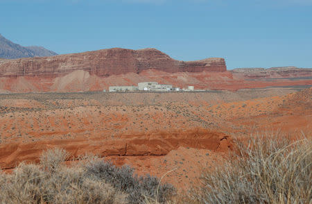 Uranium One and Anfield's "Shootaring Canyon Uranium Mill" facility sits outside Ticaboo, Utah, U.S., November 13, 2017 REUTERS/George Frey