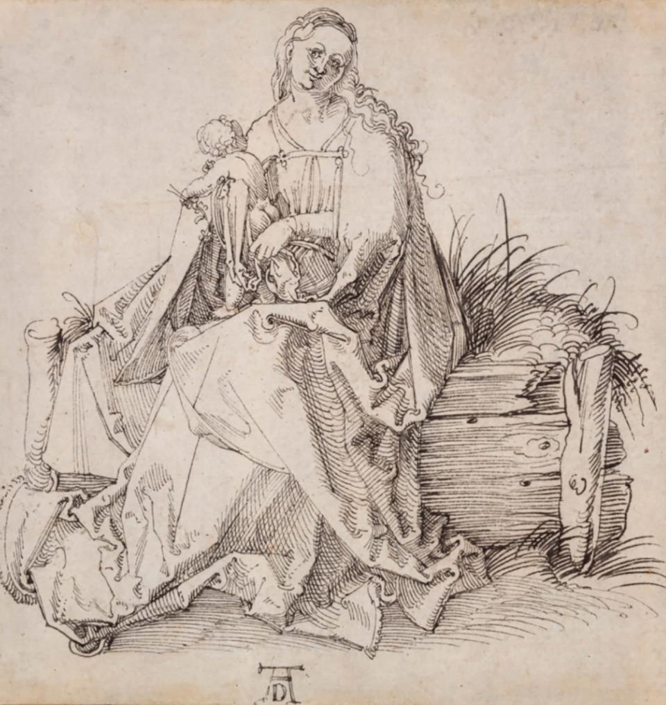德國文藝復興時期畫家阿爾布雷希特·杜勒的作品《聖母子》價值超過1000萬美元。   圖：翻攝自 Agnews Gallery