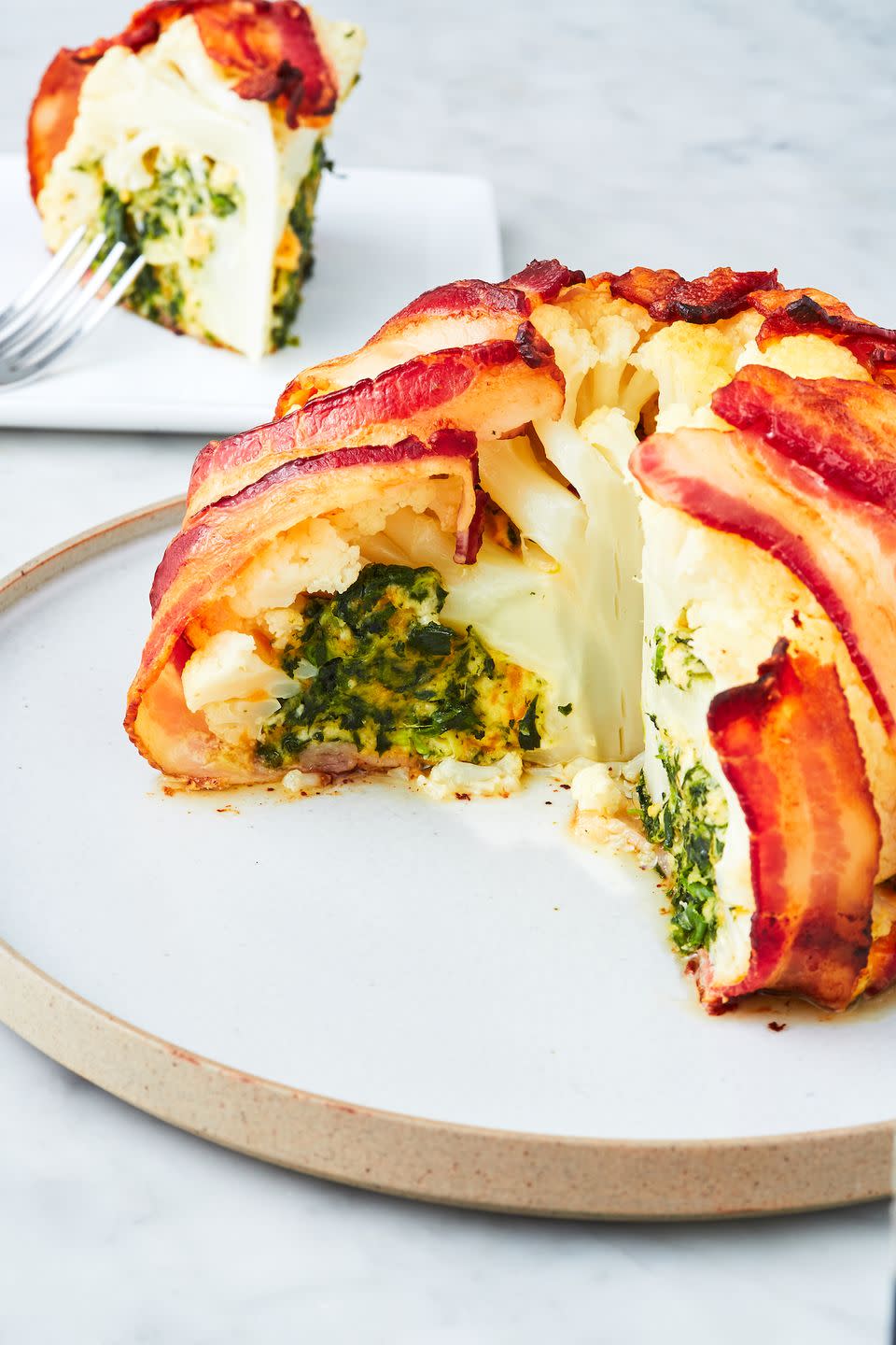 Bacon Wrapped Stuffed Cauliflower